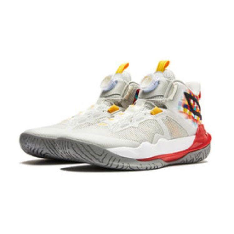 Баскетбольные кроссовки Li Ning Childrens Pioneer Team 3 V3, удобные, универсальные, средней высоты, детские баскетбольные кроссовки, красные, серые, YKBU038-5
