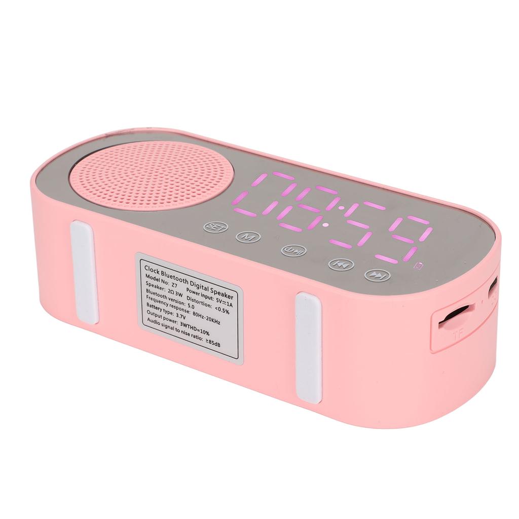 Будильник Bluetooth-динамик HIFI LED Зеркальный экран Micro USB зарядка FM-радио Цифровые часы для