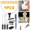 Пенорез Режущая машина Электрическая режущая ручка Резак для пенопласта с адаптером Горячая нагревательная проволока DIY Поделки ручной работы 9 шт.