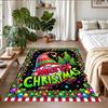 Christmas Printed Square Area Rug Soft Non Slip Floor Carpet For Bedroom Holiday Gift