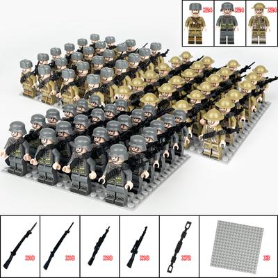 24 шт., армейская кукла фаланга B1, посылка, оружие, базовая пластина с мелким зерном, сборка куклы, строительный блок, игрушка