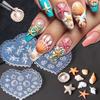 6Pcs Silicone Carving Molds – Summer Beach Style with Starfish, Conch & Goldfish, Nail Art Stencil for DIY Nail Accessories & Polymer Clay Jewelry