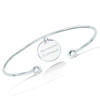 [R2553] - Silver Bracelet 'Maman d'Amour' Silver (rhodium) - 53mm 12mm