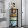Kitchen Storage Rack Microwave Oven Pot Rack Floor Standing Household Seasoning Storage Rack Multilayer Simple Organizer Kitchen