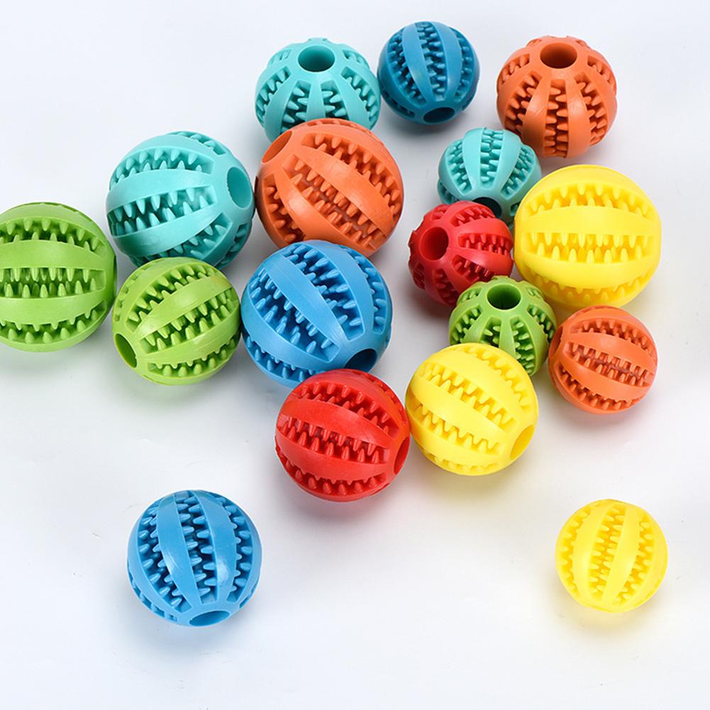 NEW Dog Ball Toys For Small Dogs Interactive Elasticity Puppy Chew Toy Tooth Cleaning Rubber Food Ball Toy Pet Stuff Accessories