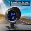 AD 2 in 1 12V 24V Round Led Digital Car Truck Water Temp Gauge Temperature Sensor Temperatura Moto Voltmeter Volt Voltage Meter