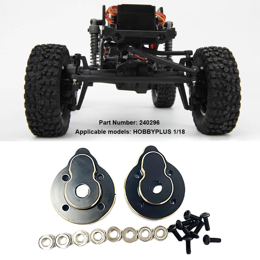 2pieces Brass Counterweight CR18P Rear Hub Carrier For Hobby Plus 1/18 Rock Van Boost Stability