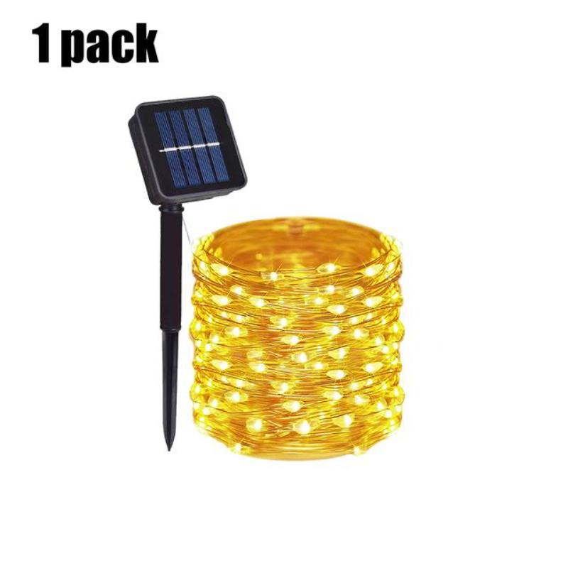 40м/30м/20м/10м/5м солнечная светодиодная строка для отдыха на открытом воздухе Светодиодная лампа для солнечного сада на открытом воздухе сказочный венок световая строка Рождественское украшение