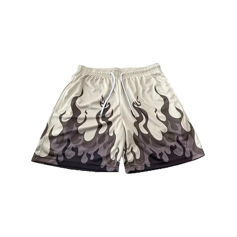 Shorts Fire Flame Leopard Leo Thunder Flower 3D Print Training Muay Thai Kickboxing Boxing MMA Unisex Gym Fitness Workout Quick Dry Elastic Waist