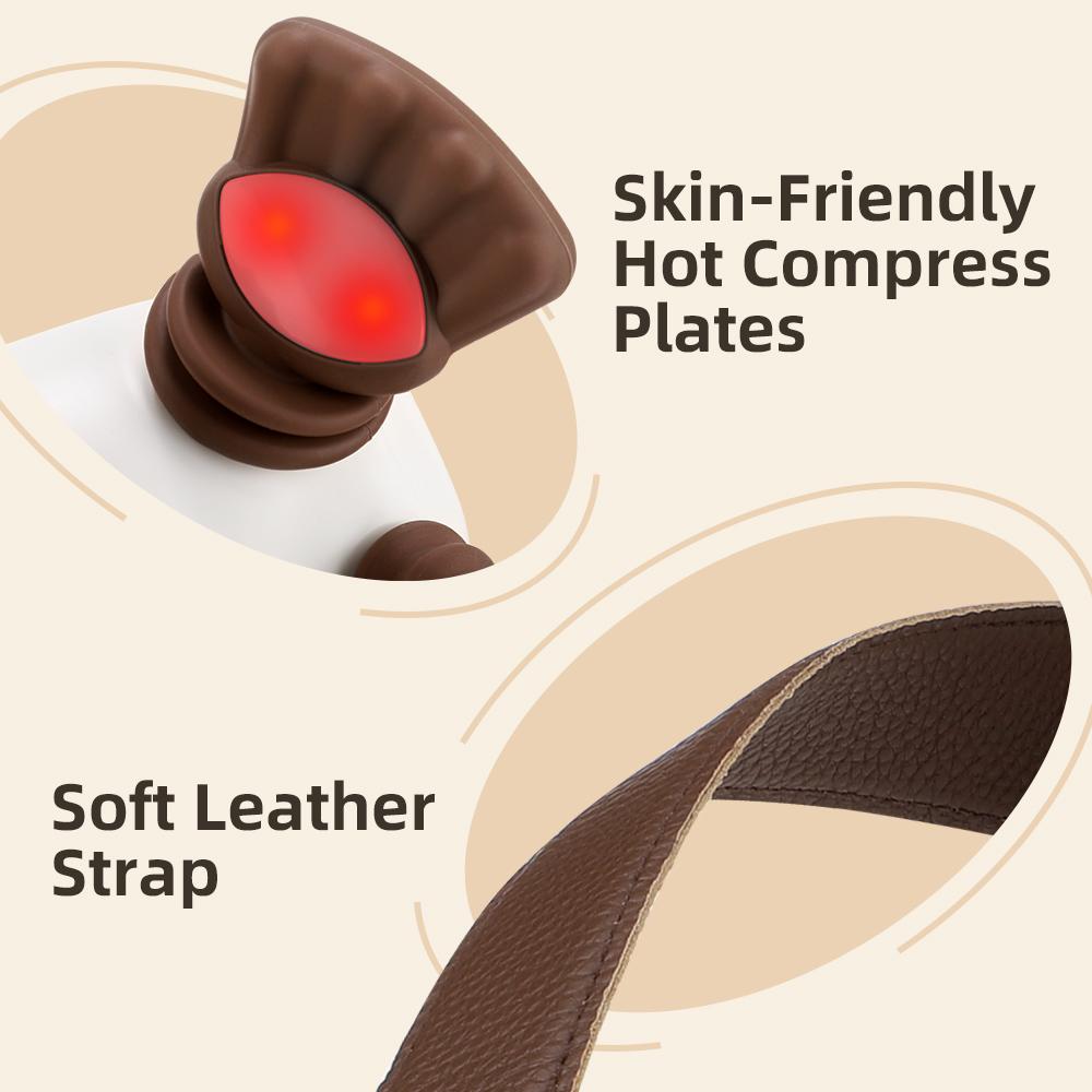 Electric Bionic Neck Shoulder Massager with 3 Level Mode Heated Kneading Muscle Relaxation Back Massage Pillow Full Body Use