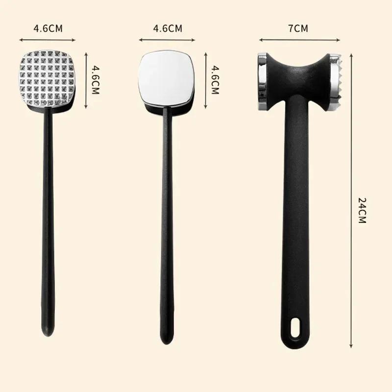 Молоток для стейка, двухсторонний молоток из цинкового сплава, размягчитель мяса, молоток для отбивной, молоток для стейка, резиновый портативный кухонный инвентарь