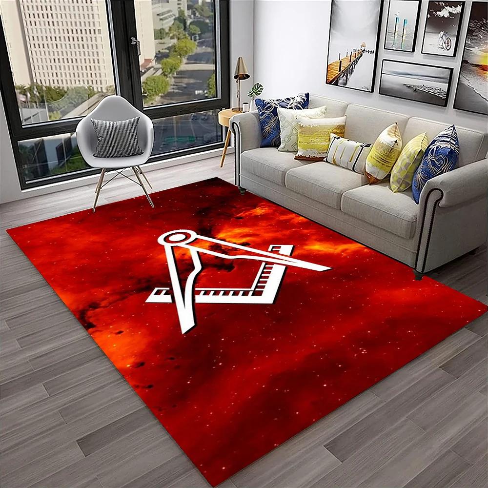 Masonic Freemasonry Illuminati Ring Carpet Rug for Home Living Room Bedroom Sofa Doormat Decor,Kid Area Rug Non-slip Floor Mat