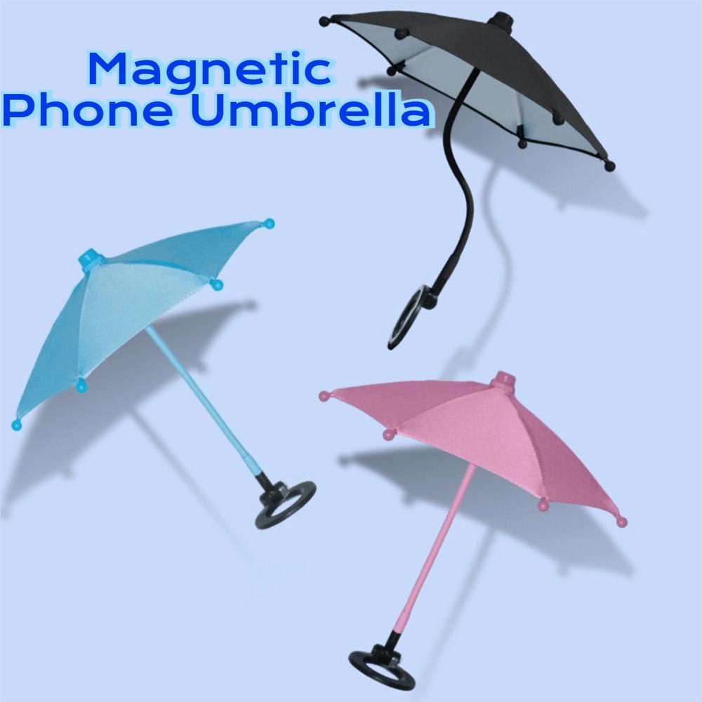 Flexible Angle Design Phone Umbrella Sun Shade Magnetic Phone Stand Cycling Protection