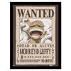 One Piece Wanted Monkey D. Luffy Framed Poster