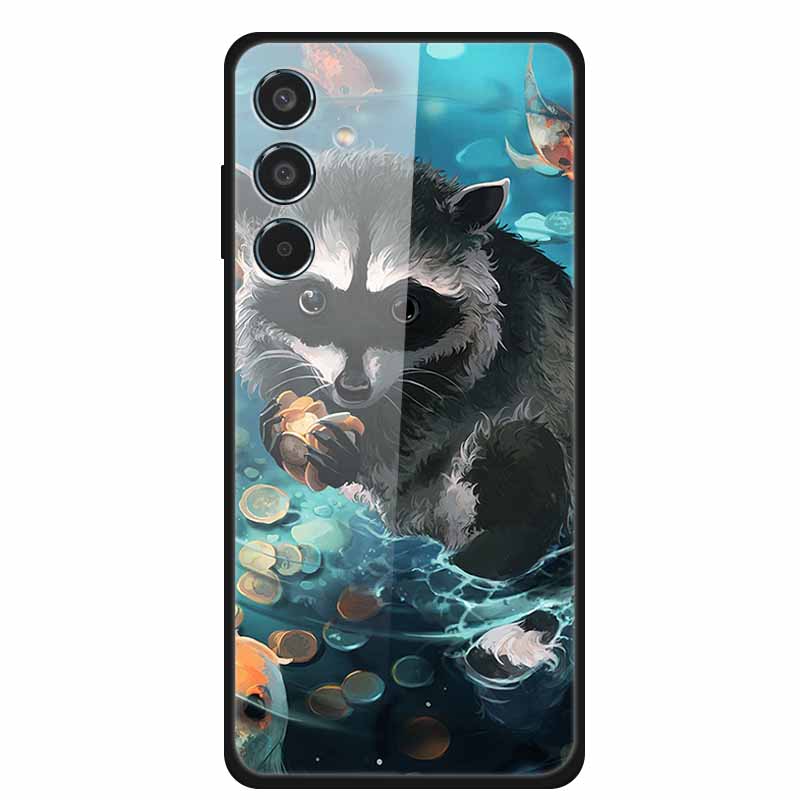 Tempered Glass Case For Samsung S25 Plus Case S 25 Plus Hard Back Cover For Samsung Galaxy A16 M55 A55 Phone Case Soft Bumper