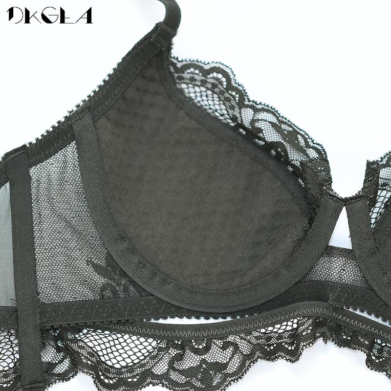DKGEA Тонкий бюстгальтер, кружевной бюстгальтер, комплект женского сексуального нижнего белья больших размеров