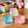 Jelly Cheese Stress Reliever Toy Soft Slow Rise Fidget for Anxiety Realistic Transparent Colorful Decompression Toy for Adults Kids