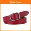 Retro Inspired Leather Belt For Ladies With Metal Clasp And Pure Design Leather