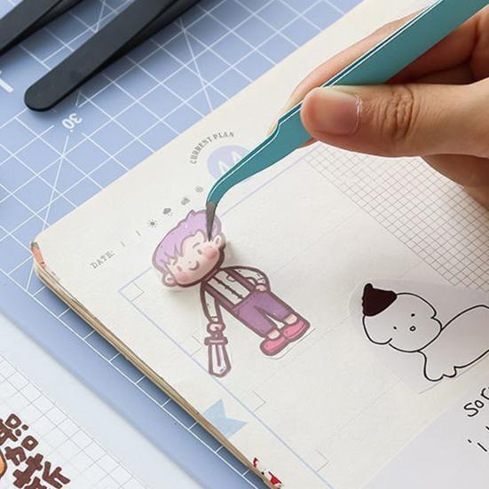2 шт. DIY пинцет многоцелевой зажим плотно легкий металлический стикер для дизайна ногтей прямой изогнутый пинцет для подбора