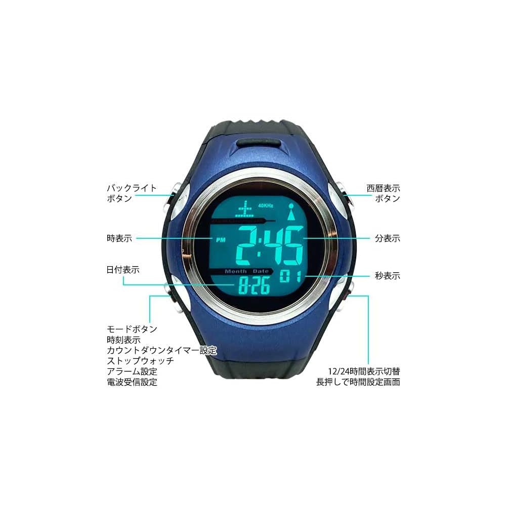 Мужские часы Seiko Solar Wave Синие Точные Водонепроницаемые Для активного отдыха Повседневные Солнечные Часы