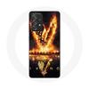 Case for Samsung Galaxy A52 Vikings Series Season 6 Logo V Sword of Fire Black Background