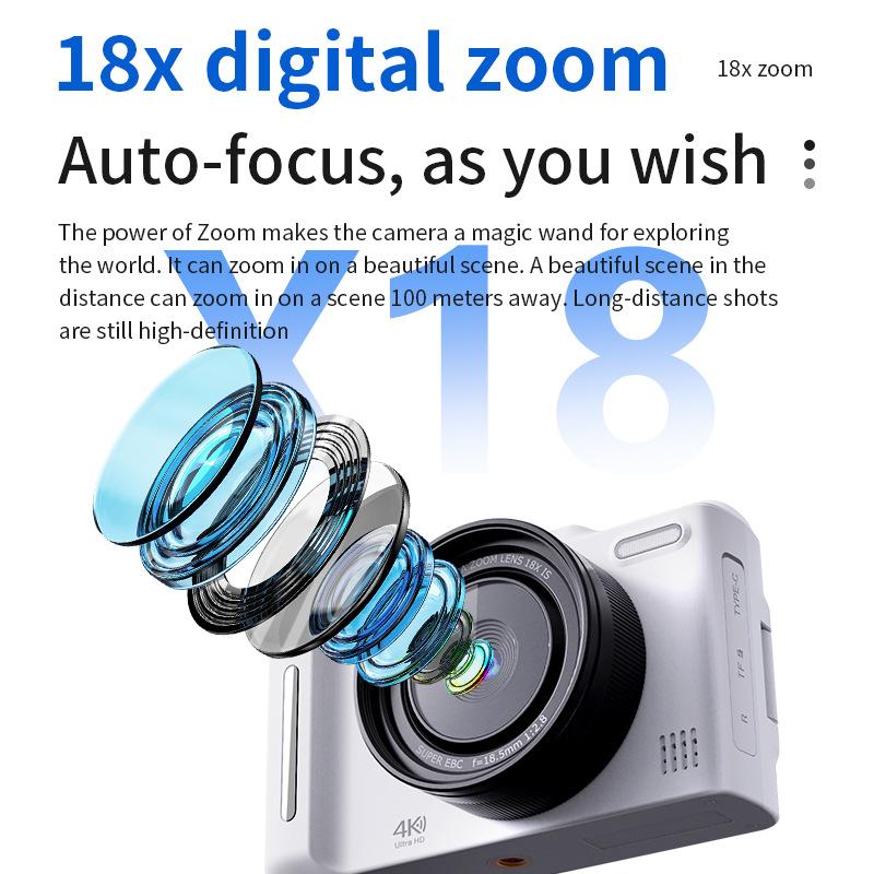 High Definition Digital Camera Retro Micro Single CCD Rotating Screen Student Party Selfie Beauty Camera