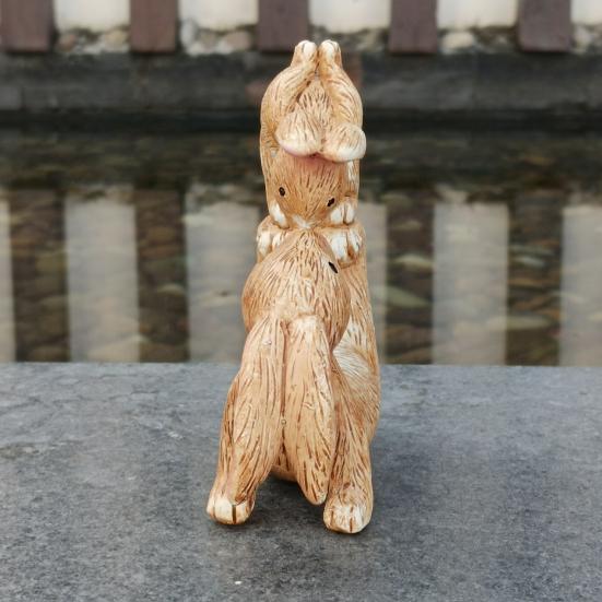 Статуэтка кролика из смолы Yousheng, скульптура кролика для занятий йогой, родитель и ребенок, пасхальный кролик, украшение для сада, двора, домашнего декора, настольная демонстрация