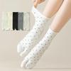 Women's Split Toe Tabi Socks with Polka Dots in Japanese Cotton Ideal for Flip Flops and Relaxation