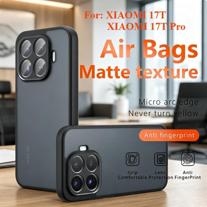 Прозрачный Жесткий Акриловый Чехол Для XIAOMI 17T Pro PC +TPU Ударопрочные Матовые Чехлы Для XIAOMI 17T 17TPro Прозрачная Задняя Крышка Телефона