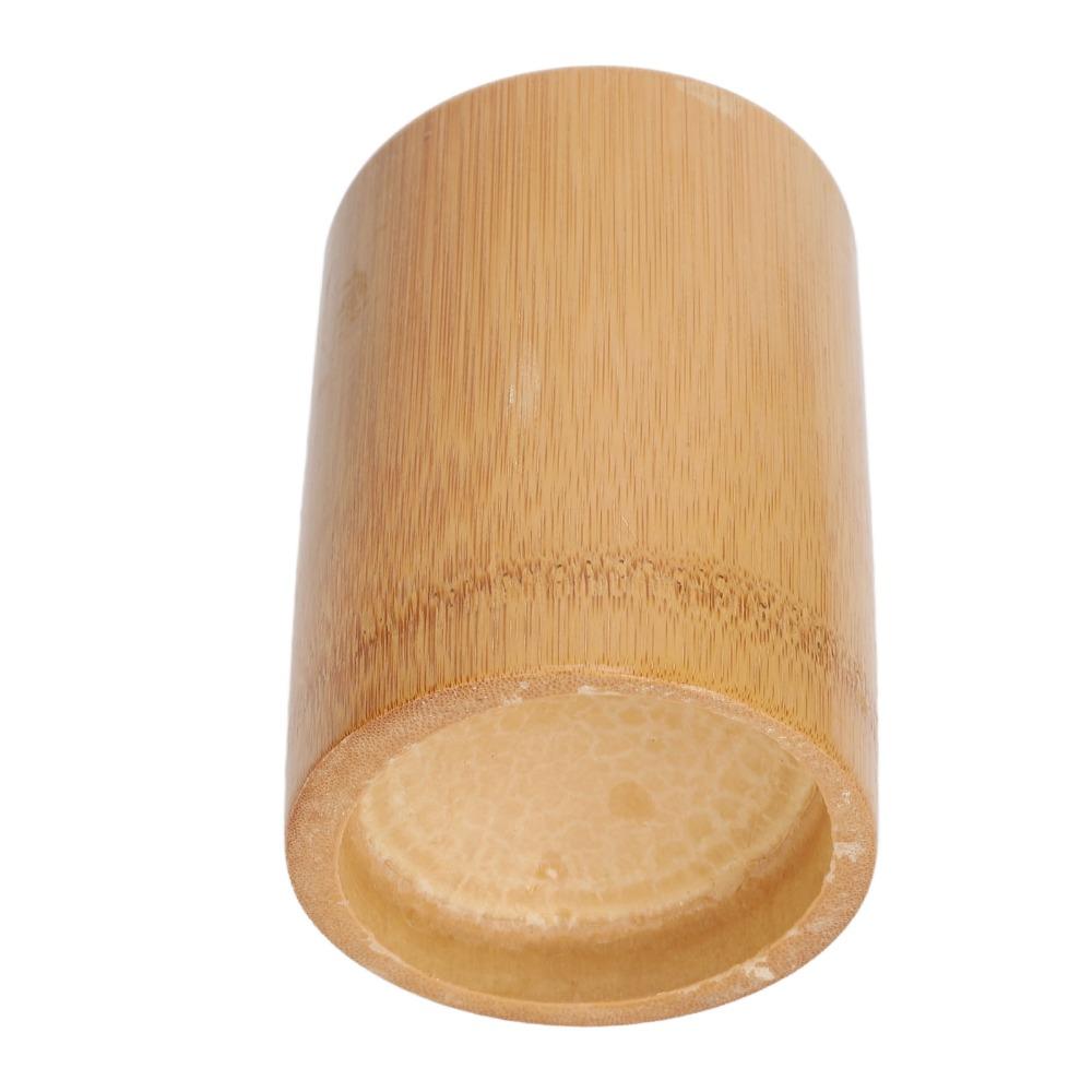 Cylinder Cylinder Bamboo Tool Holder  Bathroom Toothbrush Cosmetic Brush Organizing