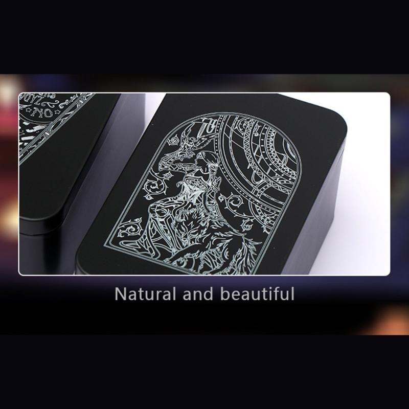 Iron Tarots Cards Storage Case Portable Tarots Cards Box Game Cards Container