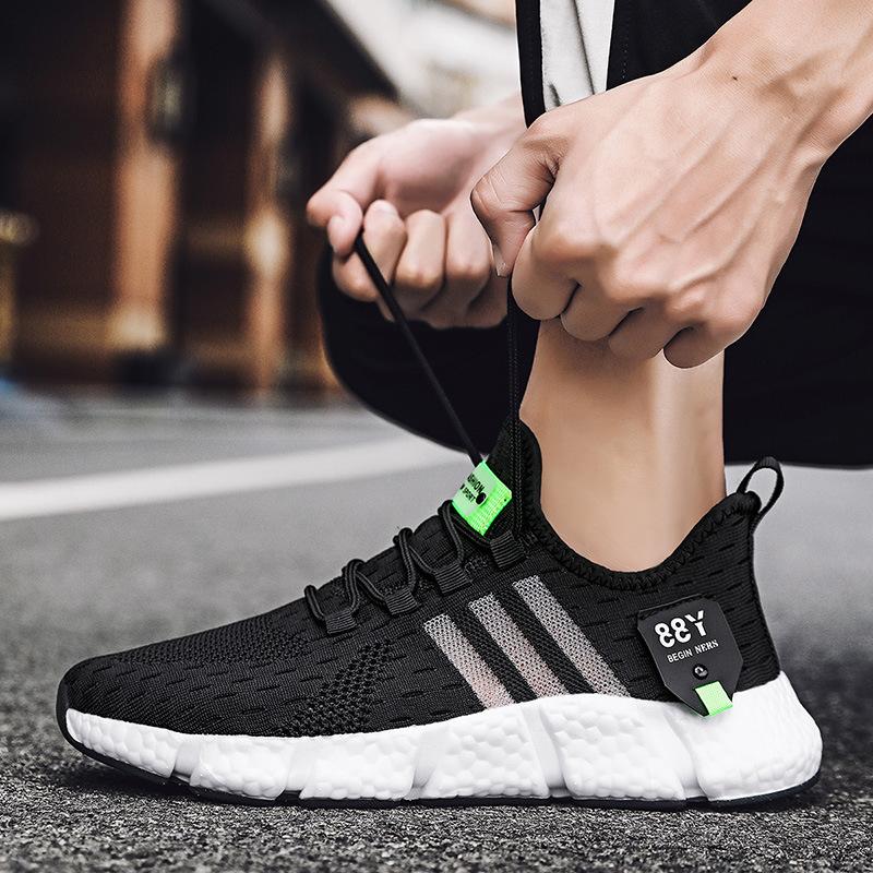 Мужская обувь, летняя дышащая модная обувь, тонкая повседневная сетка с тонкими беговыми светильниками Alpha Coconut