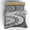 Mandala Pattern Black and White Bedding Set Bedding set (1 duvet cover, 2 pillowcases, duvet not included)