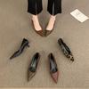 Classic High Heels For Women With Superfiber Upper And Rubber Sole For Daily Office Wear