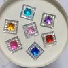DIY Resin Square Shape Flatback Rhinestone Wedding Decoration Craft 80Pcs 10mm