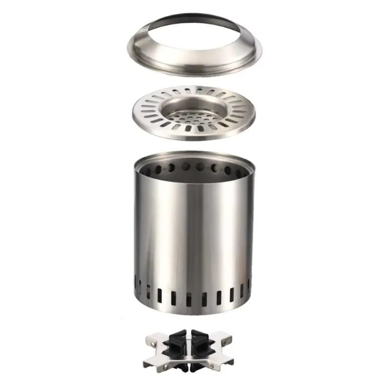 Разборная Портативная Походная Дровяная Печь Нержавеющая Сталь Газовые Дровяные Горелки Печь для Туризма Ветрозащитная Дровяная Печь для Улицы