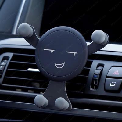 Милый смайлик мультфильм панда автомобильный держатель для телефона крепление подставка GPS поддержка для iPhone Xiaomi Huawei Samsung автомобильный вентиляционный клапан универсальный кронштейн для смартфона