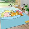 1Pc Garfield'S Cozy Nap Carpet Rug Customizable Soft Washable Antislip Home Living Room Sofa Mats Personalized Rug 091776
