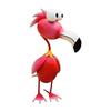 Metal Flamingo Yard Decoration Cartoon Flamingo Peacock Sculpture Outdoor Garden Bird Statue for Patio Backyard Porch Decoration