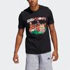 Adidas T Shirts Men's Black Crew Neck Moderate Straight Fit HB6168