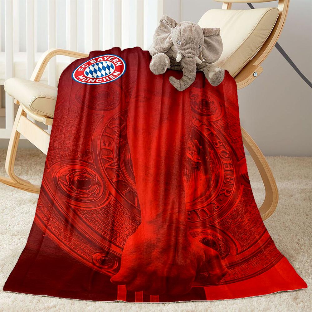 Bayern Munich Blanket Comfortable Great for Bedding Office Bed for All Seasons Digital Print Birthday Christmas Gift Blanket