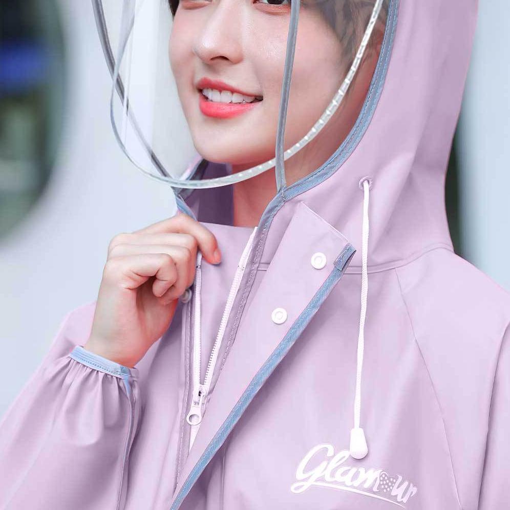 Women's Outdoor Walking Single Raincoat Scooter Motorcycle Battery Car Plus Long Body Rain Poncho