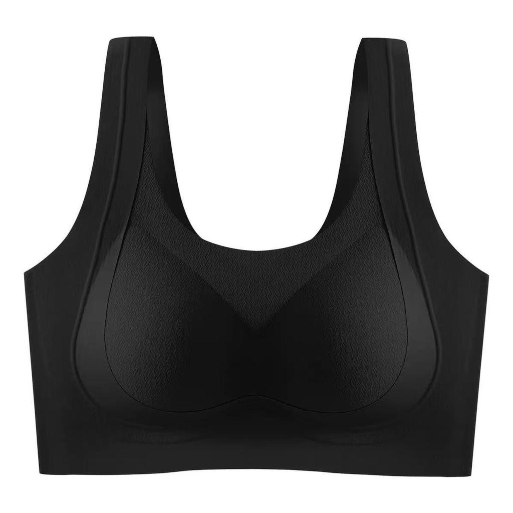 Pull and gather, large size, seamless comfort, no steel ring, double breasts, upper support, anti-sagging, beautiful back bra