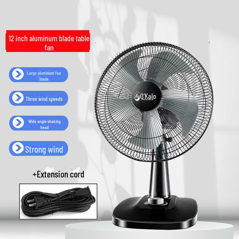 Бесшумный настольный электрический вентилятор: 12/16-дюймовый качающийся настольный вентилятор для дома или общежития