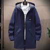 Zipper Jacket Men's Pilot Hooded Jacket Spring and Autumn Baseball Uniform Tide Card Loose Pullover Front Pocket Coat