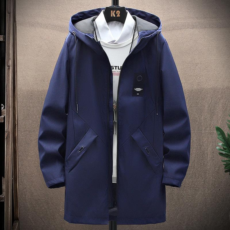 Zipper Jacket Men's Pilot Hooded Jacket Spring and Autumn Baseball Uniform Tide Card Loose Pullover Front Pocket Coat