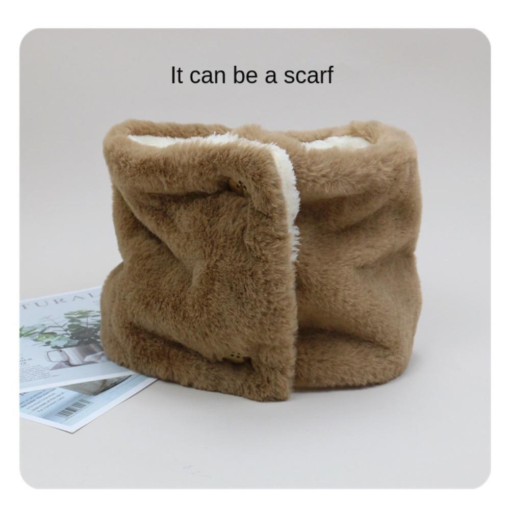 Слюнявчик Плюшевый Шарф Утолщенные Зимние Шарфы Пара Теплая Защита Шеи Снуд Хомут Труба Осень Зима
