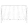 VidaXL But de Football avec Filet Cage de But de Football But de Sport Rebondisseur de Soccer Jardin Extérieur Blanc 93370