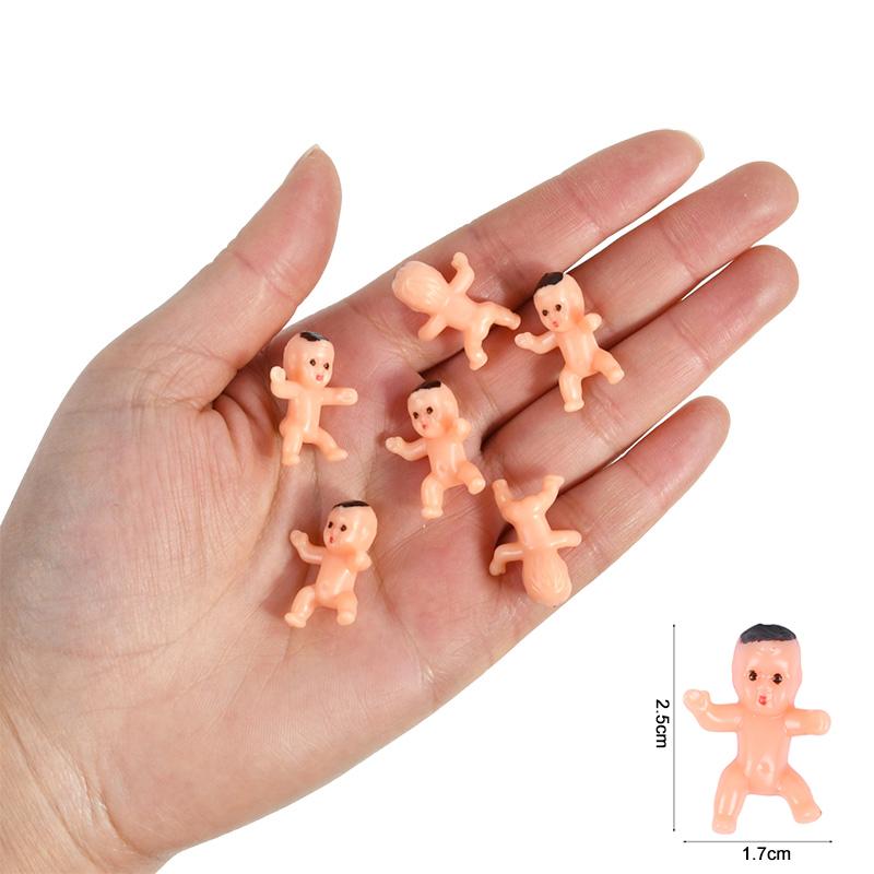 30/60Pcs Mini Plastic Babies Doll Baby Shower Favors Gender Reveal Party Decor Supplies Ice Cube Game Props Toy Gifts for Guests