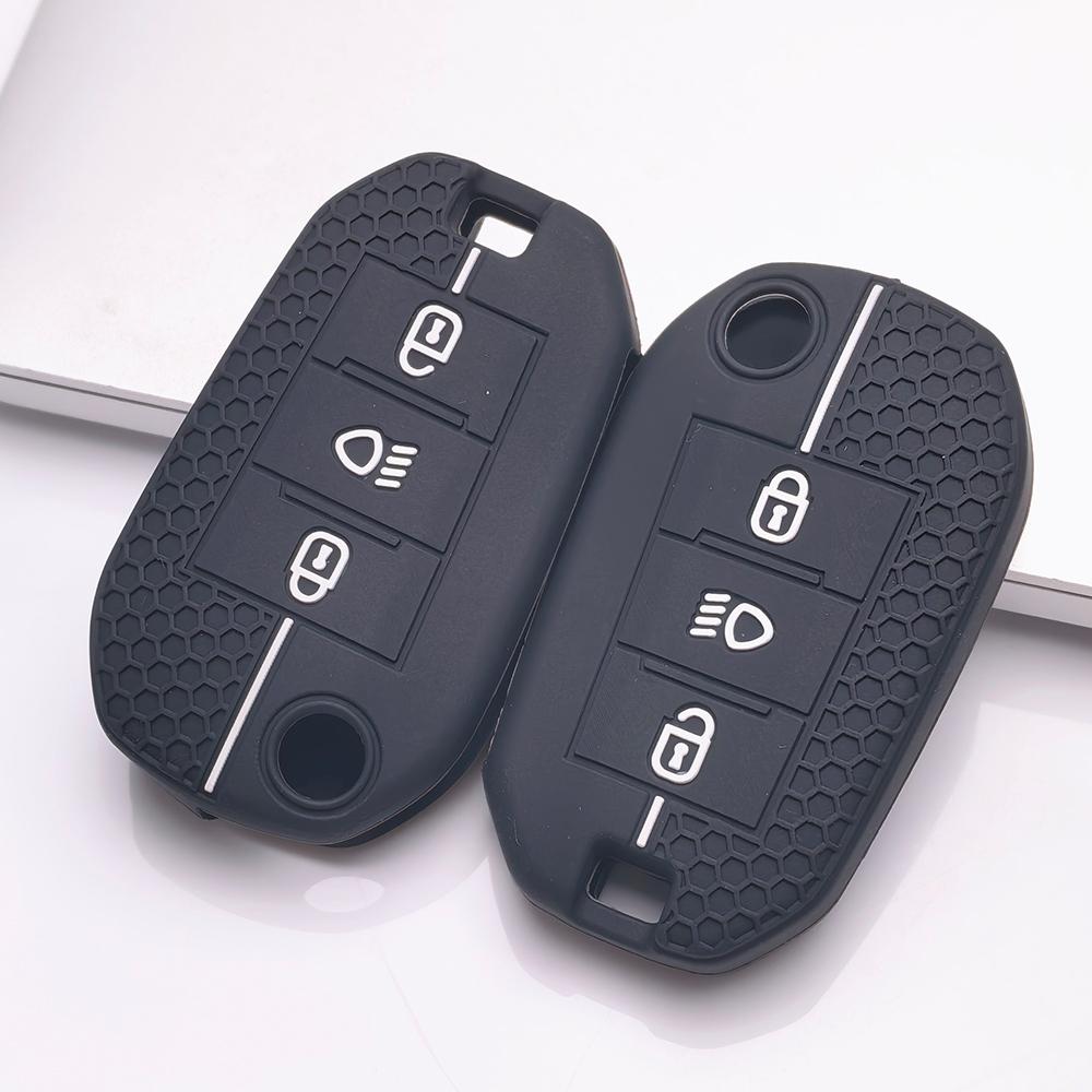 Key Fob Cover for Peugeot 3008 308 208 508 C4 Picasso Anti-Scratch Surface Shockproof Structure Soft Grip Texture Easy Install Design